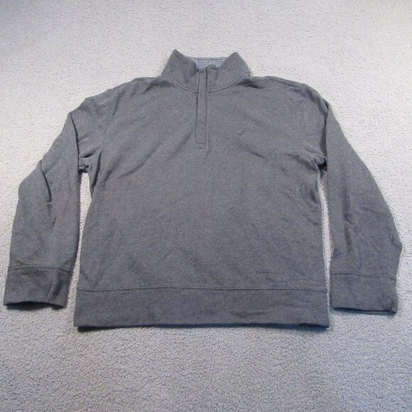 Nautica Men's 1/4 Zip Pullover Large Gray Long Sleeve Sweatshirt Casual - Picture 1 of 10